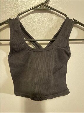 Black Ribbed Convertible Tank Top - Women